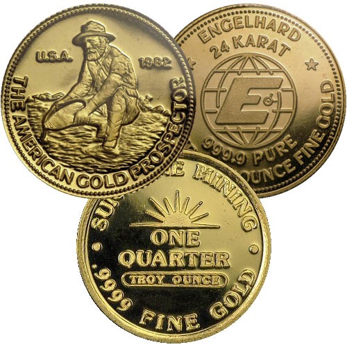 1/4 oz Gold Rounds For Sale