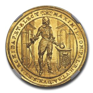 1640 Germany Gold 5 Ducat Maximilian I MS-64 NGC