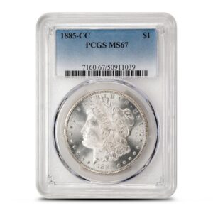 1885-CC Morgan Silver Dollar Coin PCGS MS67