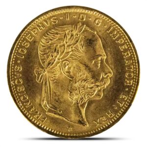 1892 20 Francs / 8 Florin Austrian Gold Coin (BU, Restrike)