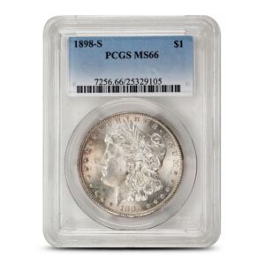 1898-S Morgan Silver Dollar PCGS MS66