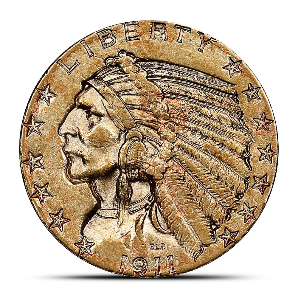 1911 Pre-33 $5 Indian Gold Half Eagl
