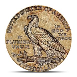 1911 Pre-33 $5 Indian Gold Half Eagle Coin (XF)