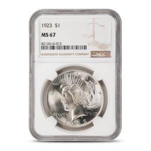 1923 Peace Silver Dollar NGC MS67