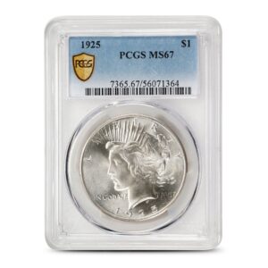 1925 Peace Silver Dollar PCGS MS67