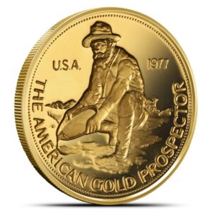1977 1 oz Engelhard Prospector Gold Round