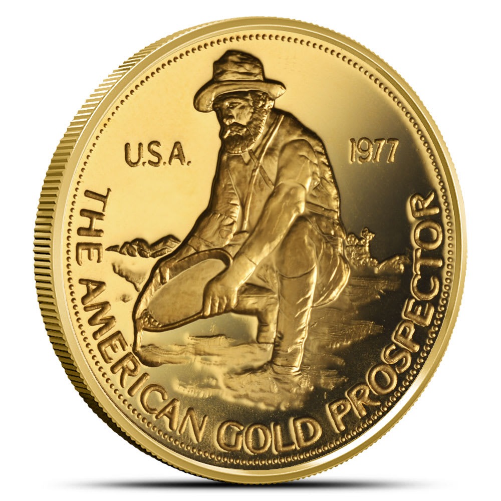 1 oz Engelhard Prospector Gold Round