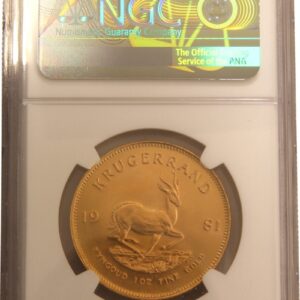 1981 Krugerrand 1 oz Gold Coin NGC MS67