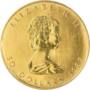 1987 1 oz Canadian Gold Maple Leaf Coin