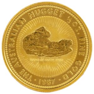 1987 1/2 oz Australian Kangaroo Gold Nugget Coin