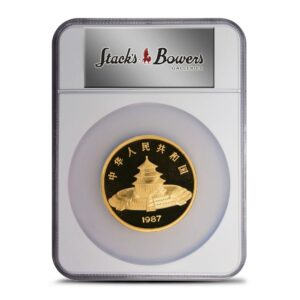 1987 5 oz Proof Chinese Gold Panda Coin NGC PF69 UCAM