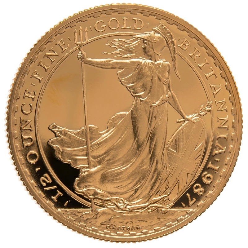 1987 1/2 oz Proof Gold Britannia Coi