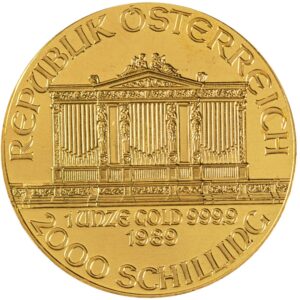 1989 1 oz Austrian Gold Philharmonic Coin