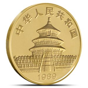 1989 1 oz Chinese Gold Panda Coin (Large Date, Sealed)