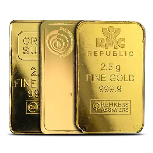 2.5 Gram Gold Bar For Sale