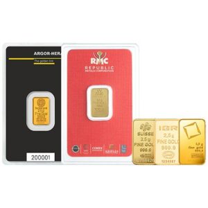 2.5 Gram Gold Bar For Sale (Varied Condition, Any Mint)
