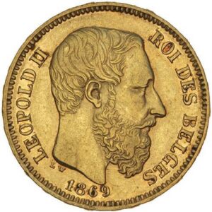 20 Francs Belgium Gold Coin For Sale (Circulated)