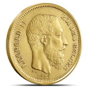 20 Francs Belgium Gold Coin For Sale (XF)