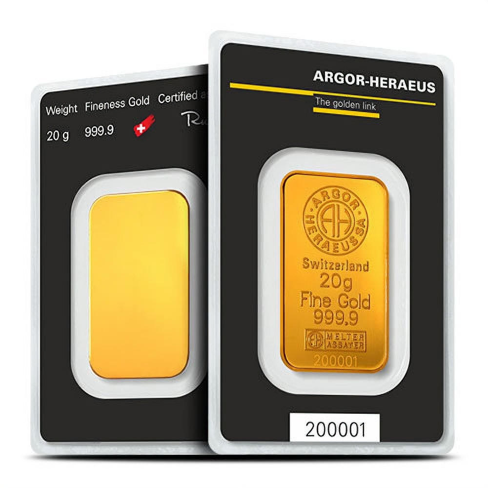 Buy 20 Gram Argor Heraeus Gold