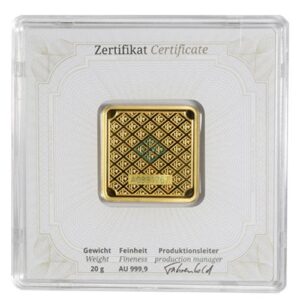 Buy 20 Gram Geiger Square Gold Bar (New w/ Assay)