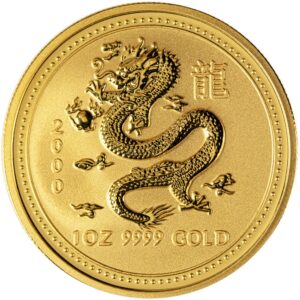2000 1 oz Australian Gold Lunar Dragon Coin