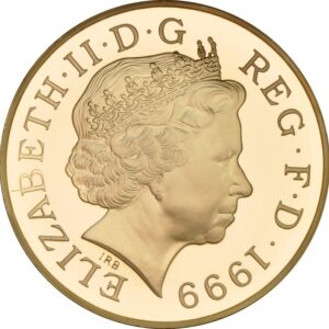 2000 Proof Gold Crown £5 Coin with £50 note Millennium Boxed