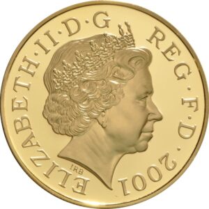 2001 Proof Gold Crown £5 Coin 100th Victoria Anniversary Boxed