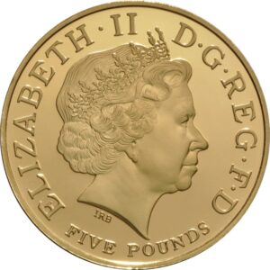 2002 Proof Gold Crown £5 Coin Queen Mother Memorial Boxed