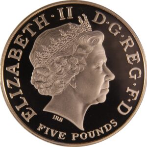 2005 Proof £5 Gold Crown Coin Battle of Trafalgar Boxed