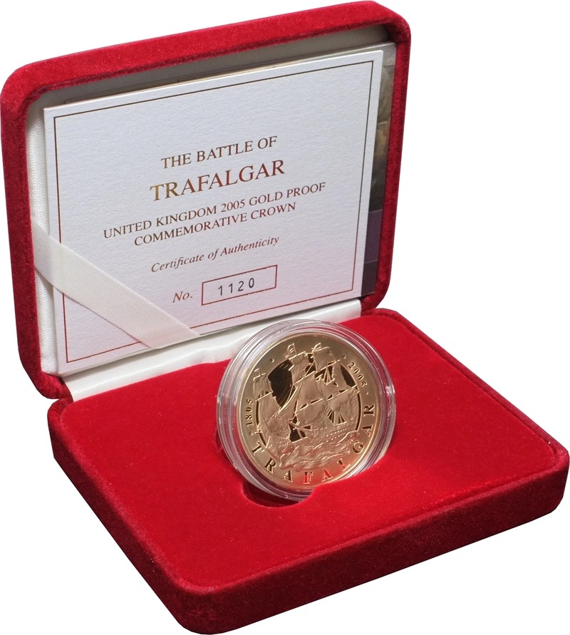 2005 Proof £5 Gold Crown Coin Battle