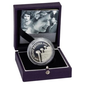 2006 3 oz Platinum Queen Elizabeth II 80th Birthday £5 Pounds Piedfort Proof Crown Boxed