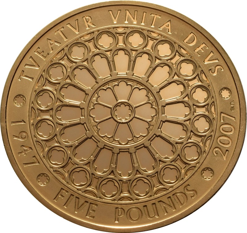 2007 Proof Gold £5 Coin Quintuple