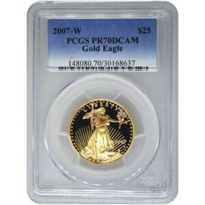 2007-W 1/2 oz Proof American Gold Eagle Coin PCGS PR70 DCAM