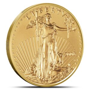 2008 1 oz Burnished American Gold Eagle Coin (Box + CoA)