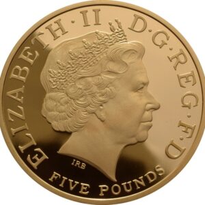 2008 Proof Gold Crown £5 Coin Queen Elizabeth I Boxed