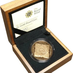 2008 Proof Gold Crown £5 Coin Queen Elizabeth I Boxed