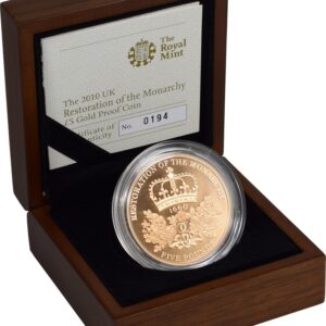 2010 Proof Gold Crown £5 Coin Restoration of the Monarchy Boxed