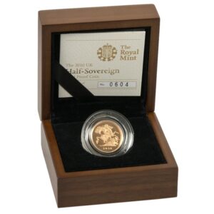 2010 Proof Gold Half Sovereign Coin Boxed