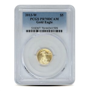 2013-W 1/10 oz Proof American Gold Eagle Coin PCGS PR70 DCAM