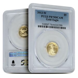 2013-W 1/10 oz Proof American Gold Eagle Coin PCGS PR70 DCAM
