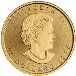 2015 1/2 oz Canadian Gold Maple Leaf Coin (BU)