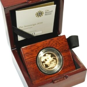 2016 Proof Gold Sovereign Butler Effigy Boxed