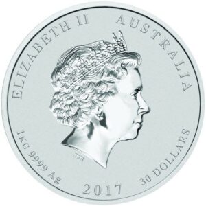 2017 1 Kilo Australian Silver Lunar Rooster Coin (BU)