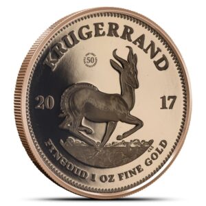2017 1 oz Proof 50th Anniversary South African Gold Krugerrand Coin (Box + CoA)