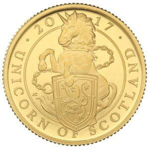 2017 1/4 oz Proof Unicorn of Scotland Gold Coin Queen’s Beasts