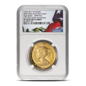 2017-W 1 oz High Relief 225th Anniversary American Liberty Gold Coin NGC PF70 UCAM