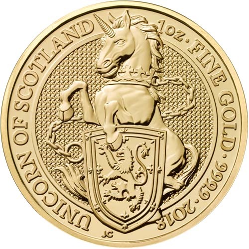 2018 1 oz British Gold Queens Beast