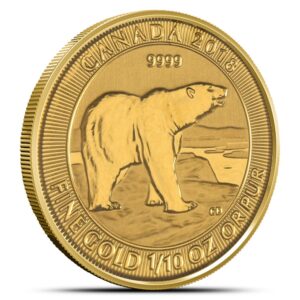 2018 1/10 oz Canadian Gold Polar Bear Coin