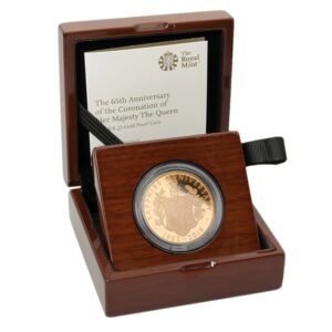 2018 Proof Gold Crown £5 Coin 65th Anniversary of the Queen’s Coronation Boxed
