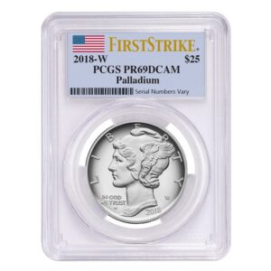 2018-W 1 oz Proof American Palladium Eagle Coin PCGS PR69 DCAM